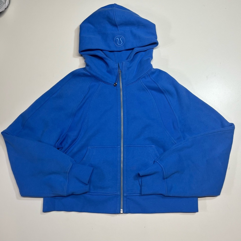 lululemon athletica pool blue scuba full zip hoodie